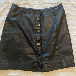 Free People Faux Leather Mini Skirt